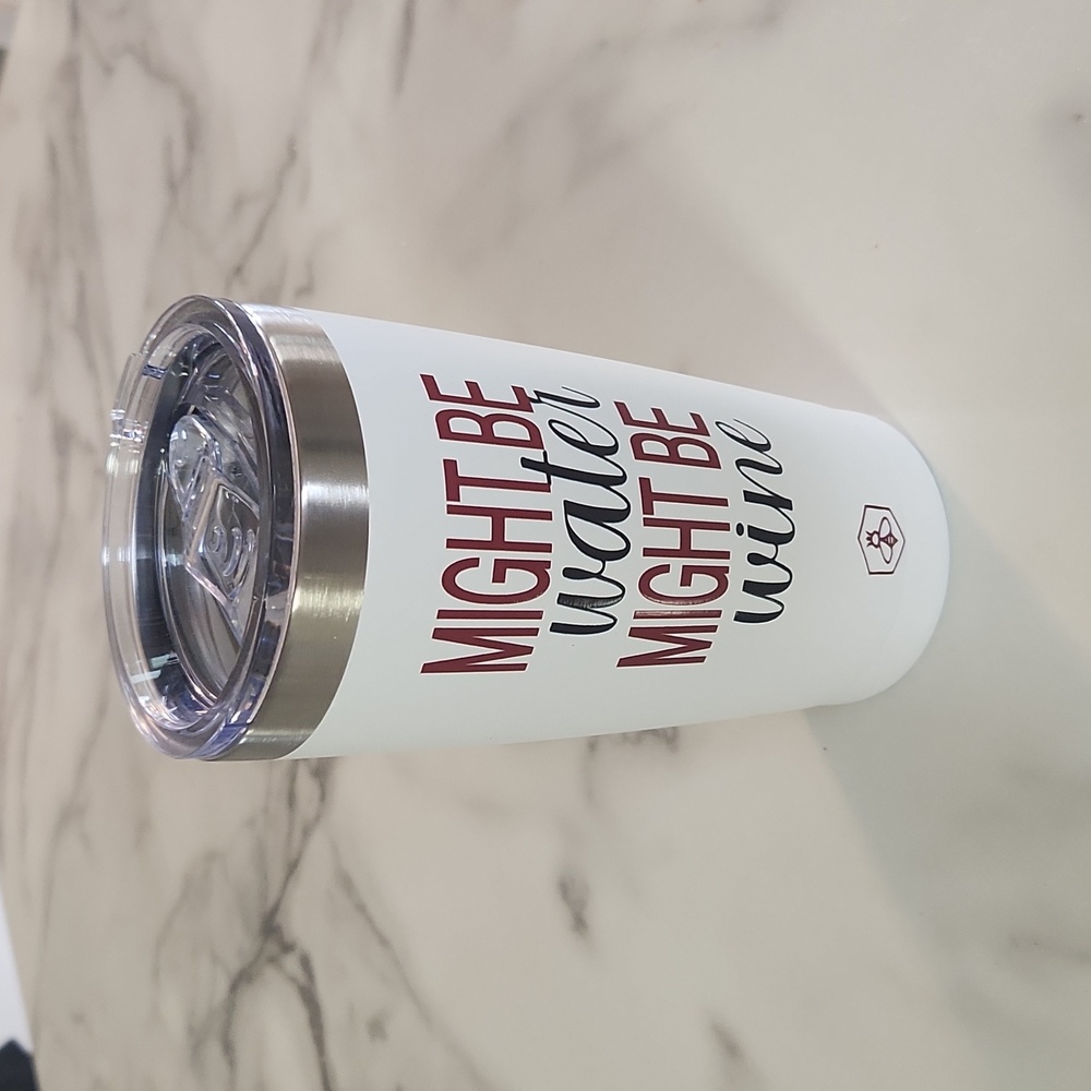 NEW! Cute!  Wine/coffee Travel mug!!